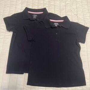 Set of 2 Girls Navy School Uniform Polo 10 12